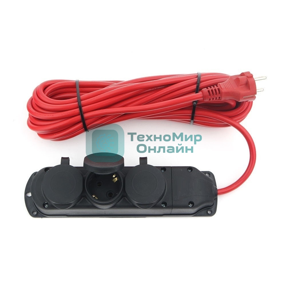 Удлинитель Power Cube PC-3G-3B-10(IP), 16А, 3 р с/з, 10 м, IP44