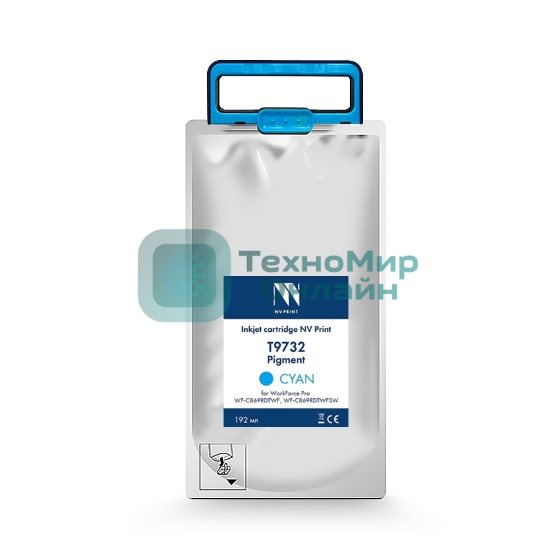 Картридж струйный NVPrint T9732 (NV-C13T973200) Cyan для Epson WorkForce Pro WF-C869RDTWF (RIPS), WF-C869RDTWFSW (22 000 стр)