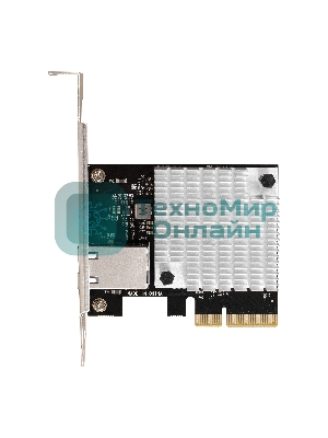 Сетевой адаптер ExeGate EXE-107S (PCI-E x4 v3.0, 1xRJ45, UTP 100Mbps/1000Mbps/2.5Gbps/10Gbps Marvell AQC107S)