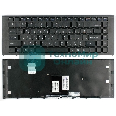 Клавиатура для ноутбука Sony Vaio VPC-EA черная c черной рамкой
