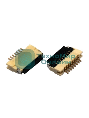 Разъем FPC Flip-Lock 1010-12RLGF 12 pin высота 1мм шаг 1мм