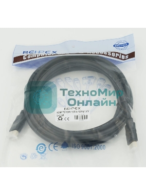 Кабель аудио-видео Behpex HDMI (m)/HDMI (m) 3м.