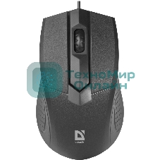 Мышь проводная Defender Optimum MB-270 черный, 1000 dpi, USB, кнопки - 3