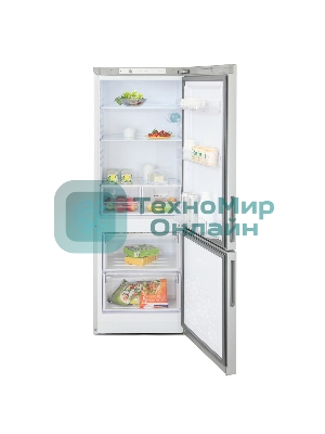 Холодильник Бирюса Б-M6034 металлик двухкамерный 210/85л морозилка снизу