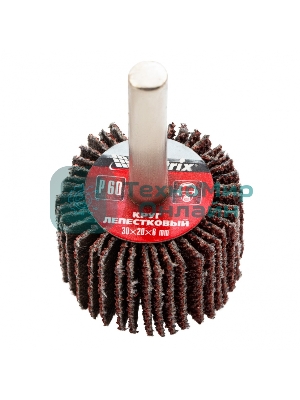 Круг лепестковый Matrix для дрели, 30 х 20 х 6 мм, P 60