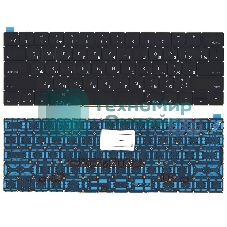 Клавиатура для ноутбука MacBook Pro 13 15 Retina A1706 черная с подсветкой плоский Enter