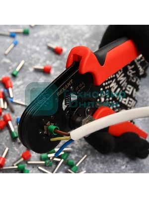 Кримпер Rexant HT 10-6 для обжима штыревых наконечников 0.08-10.0 мм с регулятором прижимного усилия