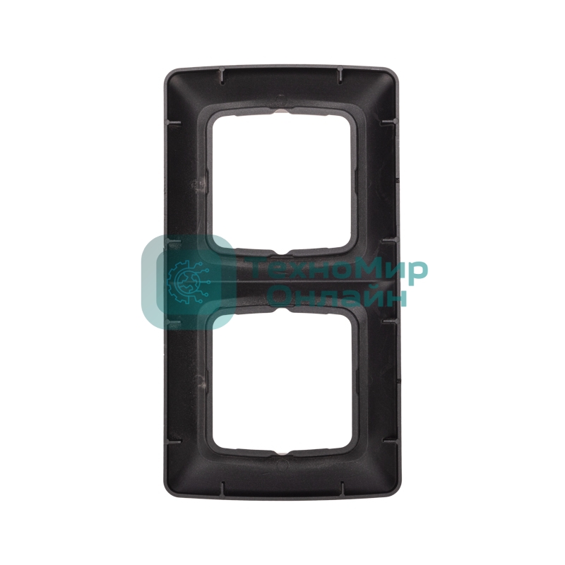 Рамка Kranz 2-я DEA горизонтальная черный металлик