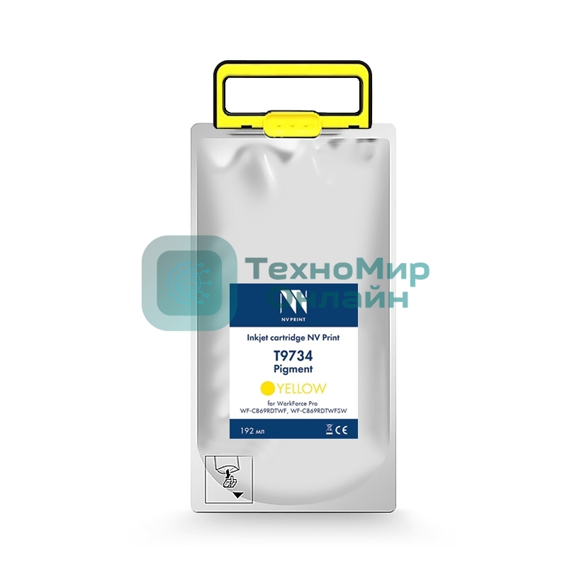 Картридж струйный NVPrint T9734 (NV-C13T973400) Yellow для Epson WorkForce Pro WF-C869RDTWF (RIPS), WF-C869RDTWFSW (22 000 стр)