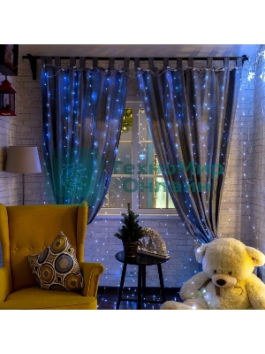 Гирлянда Neon-night Светодиодный дождь из росы 6х3 м, белый, USB + пульт управления