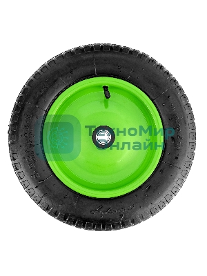 Колесо пневматическое Сибртех 3.25/3-8, длина оси 90мм,подшипник 16мм
