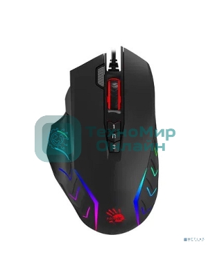 Мышь проводная A4Tech Bloody J95s черный, 8000 dpi, USB, кнопки - 9