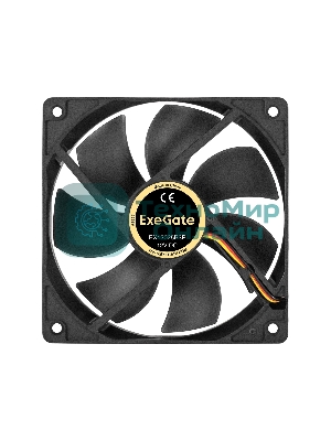 Вентилятор для корпуса ExeGate EX12025B3P черный, 120 мм, 1550 об/мин, 25 дБ, 3 pin
