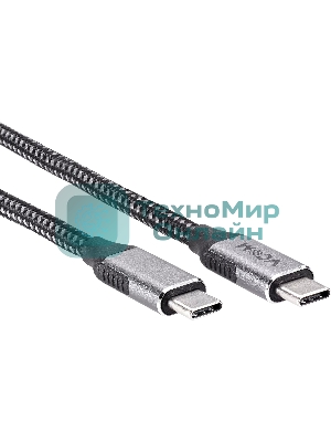 Кабель VCOM USB3.2 Gen2X2, CM->CM, 20Gbs, 100WT, 4KX60Hz, All shell, 1,5 м