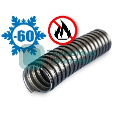 Металлорукав в ПВХ изоляции МРПИ НГ 20 d20мм без протяжки морозостойкий черный УХЛ1 (уп.50м) ЗЭТА zeta42313