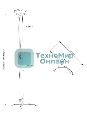 Кронштейн для проектора Cactus CS-VM-PRE03-WT белый макс, 15кг настенный и потолочный поворот и наклон