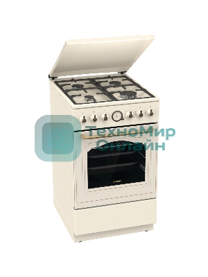 Плита газовая Gorenje GGI5BCLI бежевый, конфорок 4 газовых, духовка 67 л, 50 см x 85 см x 59.4 см