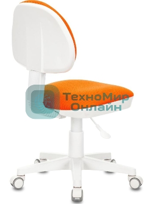 Кресло детское БЮРОКРАТ KD-3, на колесиках, ткань, оранжевый kd-3/wh/tw-96-1