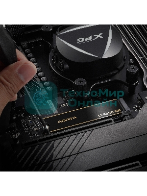 Накопитель SSD ADATA LEGEND 900, 512Gb, PCIe 4.0 x4, M.2 2280, NVMe, R/W 6200/2300, с радиатором