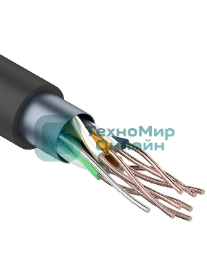 Кабель витая пара Rexant FTP 4PR 24AWG, cat.5e наружный (OUTDOOR) (бухта 305м) (в коробке)