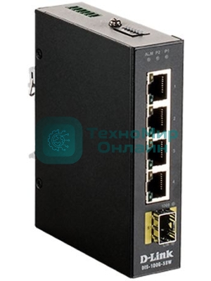 Коммутатор D-Link DIS-100G-5SW/A1A Промышленный неуправляемый коммутатор с 4 портами 10/100/1000Base-T, 1 портом 1000Base-X SFP, функцией энергосбереж