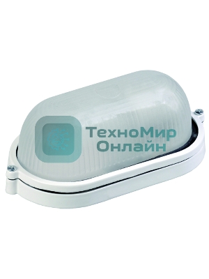 Светильник НПП 1401 60Вт E27 IP54 бел. овал IEK LNPP0-1401-1-060-K01