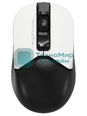 Мышь беспроводная A4Tech Fstyler FB12 белый/черный, 1200 dpi, радиоканал, Bluetooth, USB, кнопки - 3