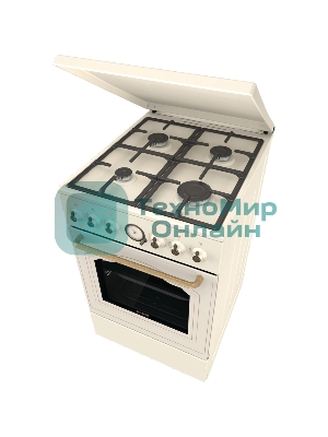 Плита газовая Gorenje GGI5BCLI бежевый, конфорок 4 газовых, духовка 67 л, 50 см x 85 см x 59.4 см