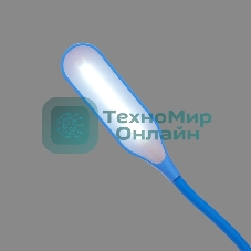 Светильник настольный Rexant Click 4Вт, LED, 4000К, диммируемый 3 ступени, заряжаемый, на прищепке, синий