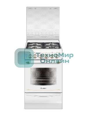 Плита газовая Gefest ПГ 5100-02 0181 белый, конфорок 4 шт, духовка 52 л, 50 см x 85 см x 58.5 см