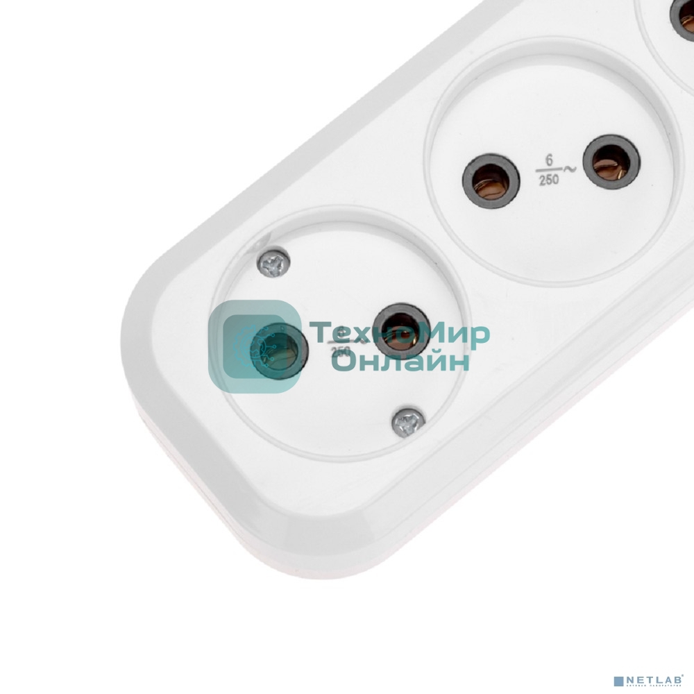 Удлинитель PROconnect 3 гнезда, 3 м, 2х0,75 мм², б/з, белый