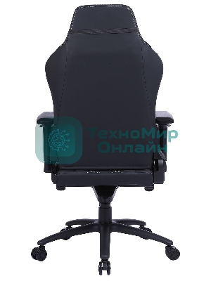 Кресло Cactus CS-CHR-0112BL черный, экокожа, подголовник