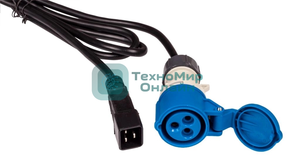 Шнур питания LANMASTER C20-I309 Female, 3х2.5, 220В, 16А, черный, 2.5 м.