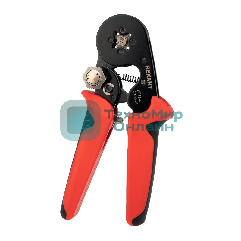 Кримпер Rexant HT 16-4 для обжима штыревых наконечников 0.08-16.0 мм² с регулятором прижимного усилия