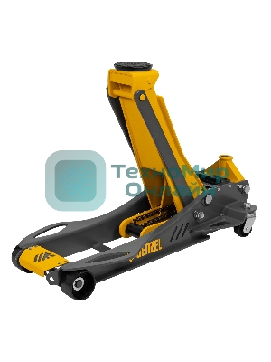 Домкрат гидравлический подкатной Denzel 3,8 т, 110-580 мм, быстрый подъем, низкий подхват, проф.