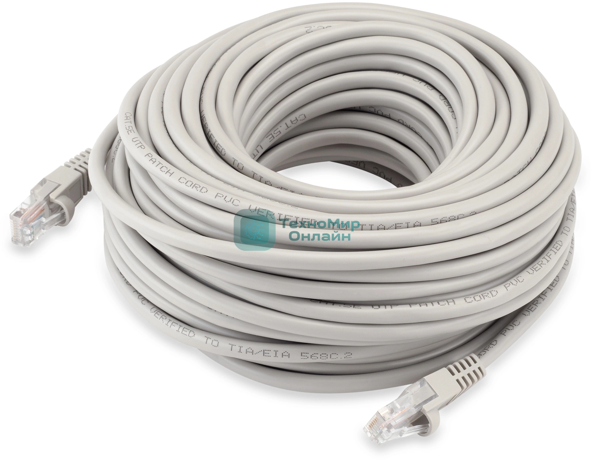 Патч-корд Buro UTP-5E-20M-G-LSZH UTP cat.5e 20м серый RJ-45 (m)-RJ-45 (m)