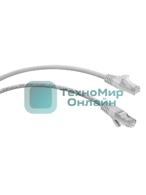 Шнур комм. Cabeus, cat.6, экр., F/UTP, RJ45/RJ45, LSZH, AWG24, 1м, серый