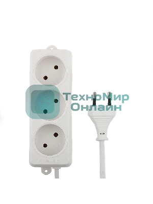 Удлинитель Гарнизон EL-E3-W-5, 3 розетки допустимый ток 6А, длина 5 м