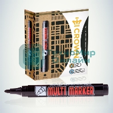 Маркер перманентный Crown Multi Marker, пулевидный 3мм, черный Б0048239