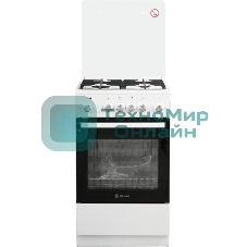 Плита комбинированная De Luxe 5040.41ГЭ (КР) ЧР белый, конфорок 4 шт, духовка 46 л, 50 см x 85 см x 50 см