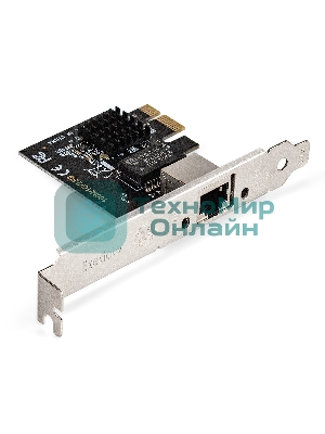 Сетевой адаптер ExeGate EXE-251 (PCI-E x1 v2.0, 1xRJ45, UTP 100Mbps/1000Mbps/2.5Gbps RTL8125B)