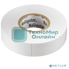 Изолента ПВХ Navigator 15 мм (рул.20м) бел. NIT-B15-20/WH