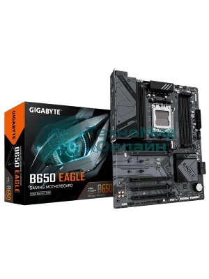 Материнская плата GIGABYTE B650 EAGLE, AM5, AMD B650, 4xDDR5, 4xSATA, 3xM.2, 1xPCI-E 4.0 x16, 1xHDMI, 1xDP, 2xUSB-C 3.2 Gen 1, 2xUSB-A 3.2 Gen 2, 6xUSB-A 2.0, 1x 1Gb LAN, 3x3.5 мм, 7.1, ATX