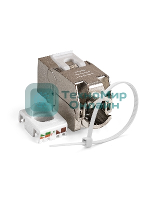 Модуль-вставка Keystone Jack RJ-45 ExeGate KJ-8P8C-SH-C6-180-TL (Кат.6, экранированная, 180 градусов, IDC Toolless (без инструмента))