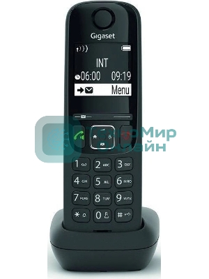 Дополнительная трубка Dect Gigaset AS690HX черный для AS690