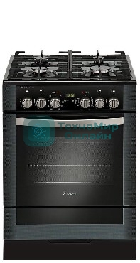 Плита комбинированная Gefest 6502-03 0044 черный, конфорок 4 газовых, духовка 55 л, 60 см x 85 см x 60 см