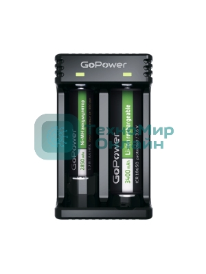 З/У для аккумуляторов GoPower LiCharger 4 Ni-MH/Ni-Cd/Li-ion/IMR 2 слота (1/100)