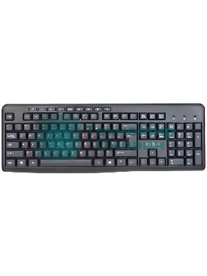 Клавиатура проводная Perfeo PUSH Multimedia, USB, черная