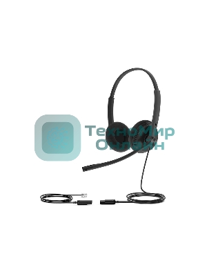 Гарнитура проводная YEALINK YHS34 Lite Dual Дуо, Проводная, HD звук, QD, RJ9, шт