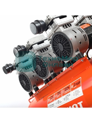 Компрессор поршневой безмасляный Patriot WO 100-440, 440 л/мин, 8 бар, 2500 Вт, 100 л, быстросъем и 